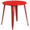 Emma and Oliver Commercial Grade 30" Round Metal Indoor-Outdoor Table Set with 4 Cafe Chairs